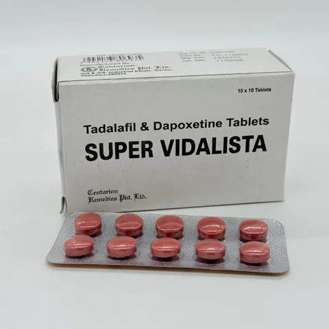 Супер Видалиста (Тадалафил 20 mg + Дапоксетин 60 mg) – 10 таблетки